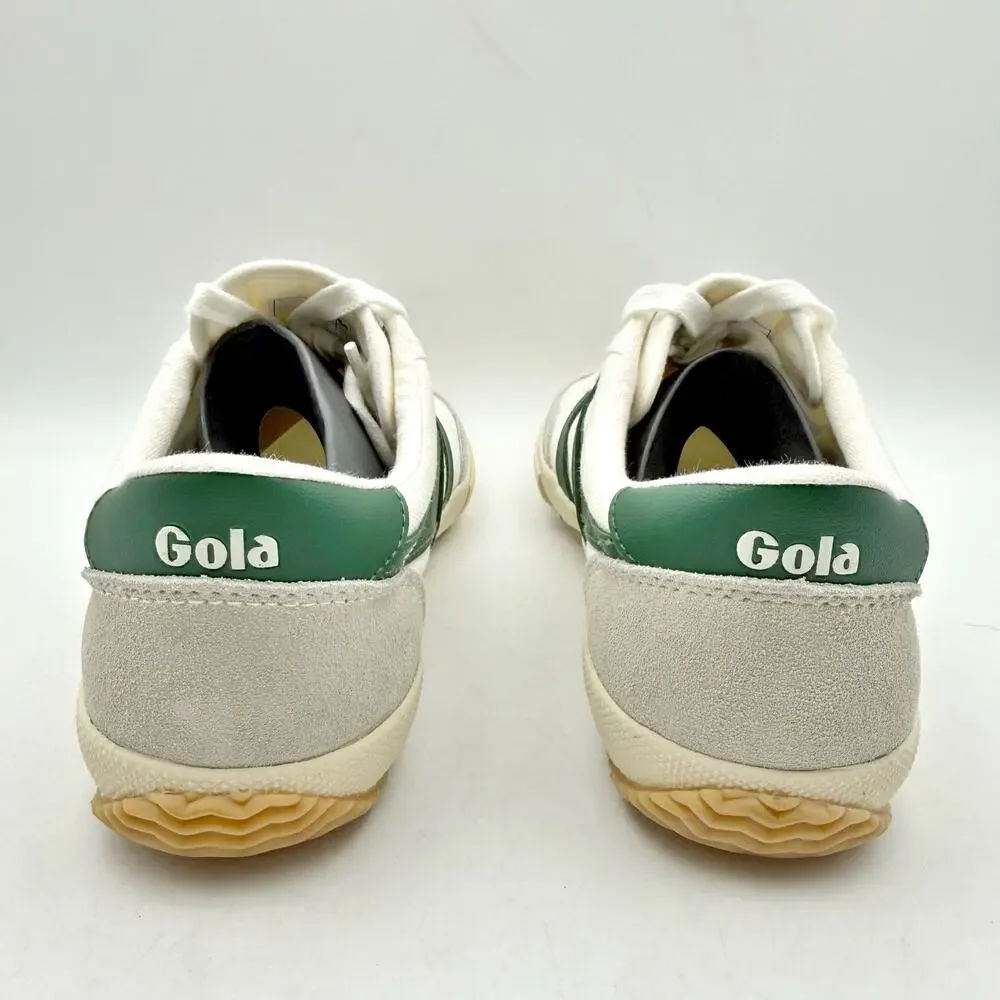 Gola Womens Badminton Sneakers EU 38 US 7 White Green Canvas Suede EUC